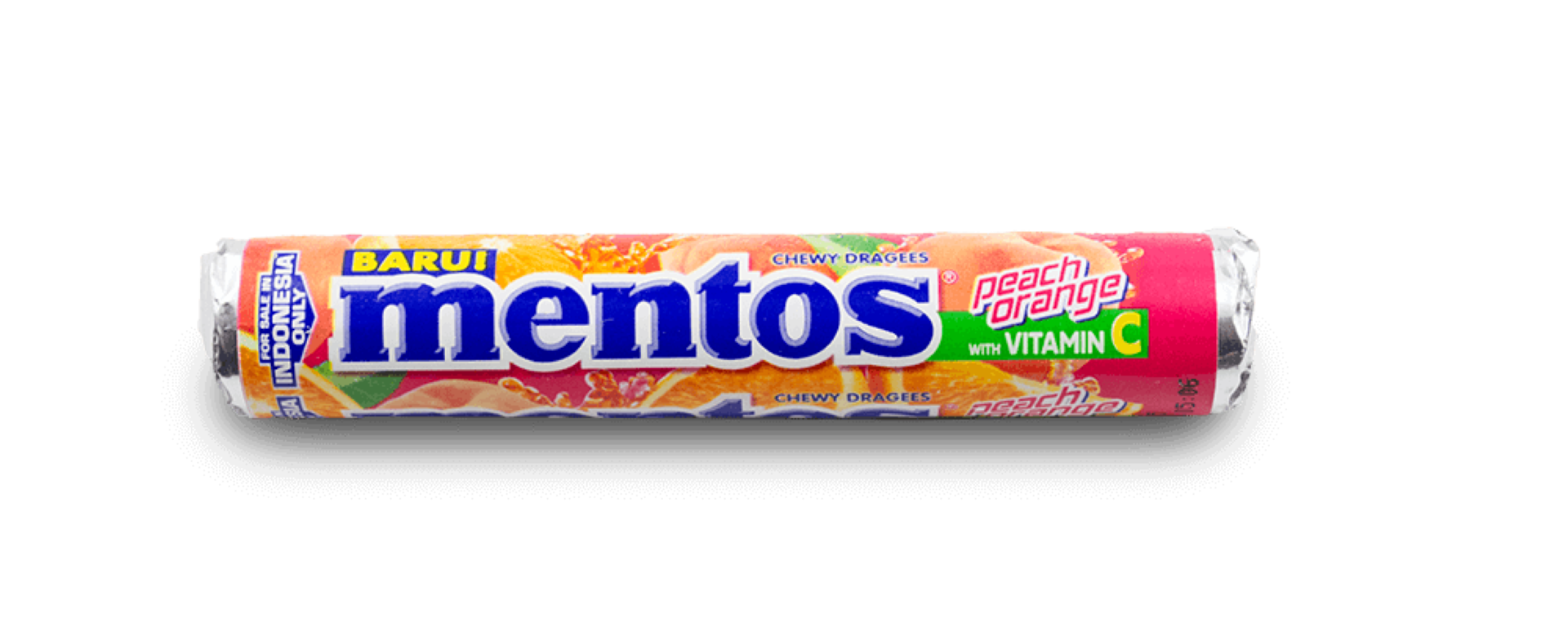 MENTOS CANDY ROLL PEACH ORANGE 29G